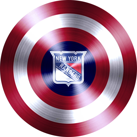 Captain American Shield With New York Rangers Logo cricut iron on